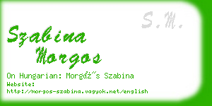 szabina morgos business card